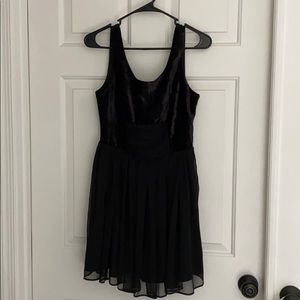 Free People black velvet/chiffon dress size 4